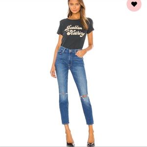 MOTHER High Waisted Looker Ankle in Gold Rush Baby